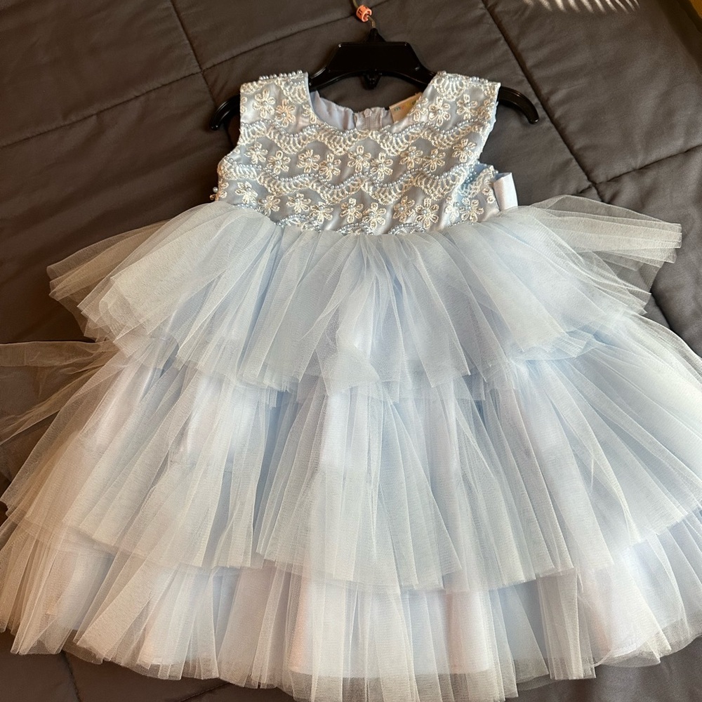 Baby Gild Toddler Blue Dress Size L